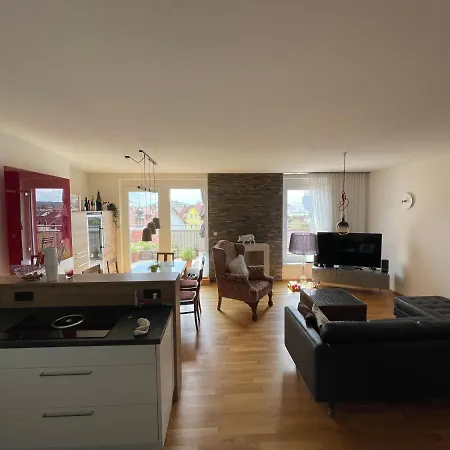 Penthouse Am Radweg Mit Dachterasse Apartmán *